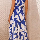 Ruched Printed Single Shoulder Dress