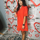 Making My Way Dress - Scarlet