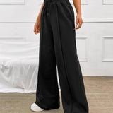 Honey Drawstring Elastic Waist Wide Leg Pants