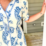 Never A Next Time Midi Dress - Blue
