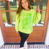 Lime Tonal QOS Logo Sweatshirt