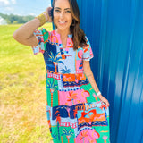 Tropic Livin Maxi Dress- Multi