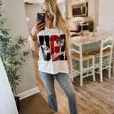 Queen Of Sparkles | UGA White Metallic Icon Tee - Final Sale