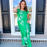 Lost In Thought Maxi Dress - Green