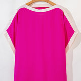 Boat Neck Half Sleeve Blouse