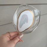 Stemmed Oyster Confetti Wine Glasses