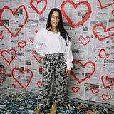 Every Rose Has It's Thorn Pant - Grey/Black