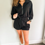 Autumn Feels Romper- Black