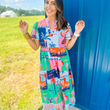 Tropic Livin Maxi Dress- Multi