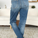 Judy Blue Full Size Mid Rise Release Hem Jeans