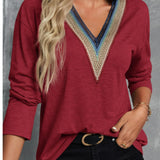 V-Neck Long Sleeve T-Shirt