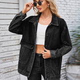 Button Up Long Sleeve Denim Jacket