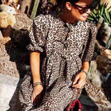 Leopard Short Sleeve Mini Dress