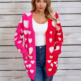 Angel Wings Heart Open Front Long Sleeve Cardigan