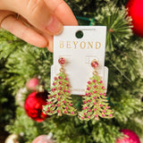 Pink Diamond Christmas Tree Earring - Final Sale