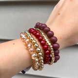 Mandy Garnet & Gold Bracelet