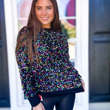 SHIRALEAH| Fiesta Sweatshirt- Black