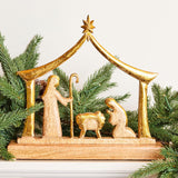 Mary Square | Wood Manger Nativity - Final Sale
