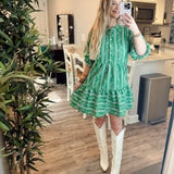 Riley Dress - Green Garden Lace