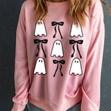 Ghost & Bow Round Neck Long Sleeve Sweatshirt