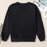 Graphic Round Neck Long Sleeve Sweatshirt