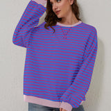 Lovelet Contrast Striped Long Sleeve Sweatshirt