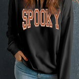 SPOOKY Round Neck Long Sleeve Sweatshirt
