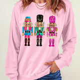 Nutcracker Round Neck Long Sleeve Sweatshirt