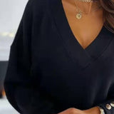 V-Neck Long Sleeve Sweatshirt