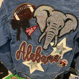 PREORDER Alabama GAME DAY Patched Denim Jacket - Final Sale