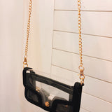 Clear Black Envelope Crossbody - Final Sale