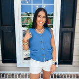 For Good Reason Top - Blue