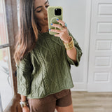 I Would If I Could Sweater - Olive