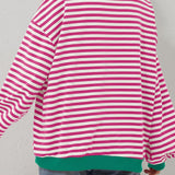 Lovelet Contrast Striped Long Sleeve Sweatshirt