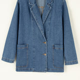 Pocketed Long Sleeve Denim Jacket