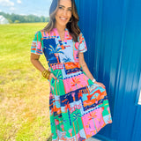 Tropic Livin Maxi Dress- Multi