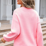 Bow Round Neck Long Sleeve Sweater