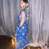 Just Being Honest Midi Dress - Blue
