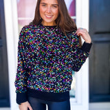 SHIRALEAH| Fiesta Sweatshirt- Black