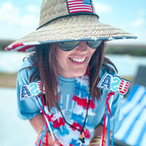 American Flag Patch Lifeguard Hat - Final Sale