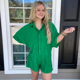 Lucky You Romper - Green