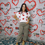 Josie Mini Hearts Sweater, White