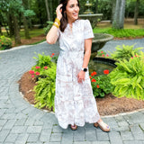 Coastal Serenity Midi Dress - Latte