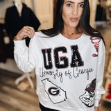Queen Of Sparkles | UGA Big Icons Scattered All Over Sweatshirt - Final Sale