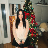 Ginny Sequined Top - cream