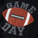 GAME DAY Football Round Neck Long Sleeve Top and Shorts Set