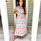 A Possibility Midi Dress - Light Blue