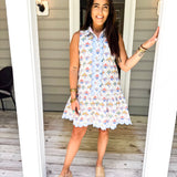 Through The Crowd Dress - Blue
