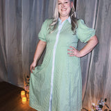 Talk About It Midi Dress - Green