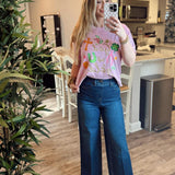 God is Gold Crop Tee - Pink